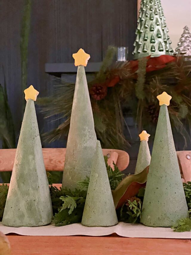 DIY Concrete Christmas Trees Story