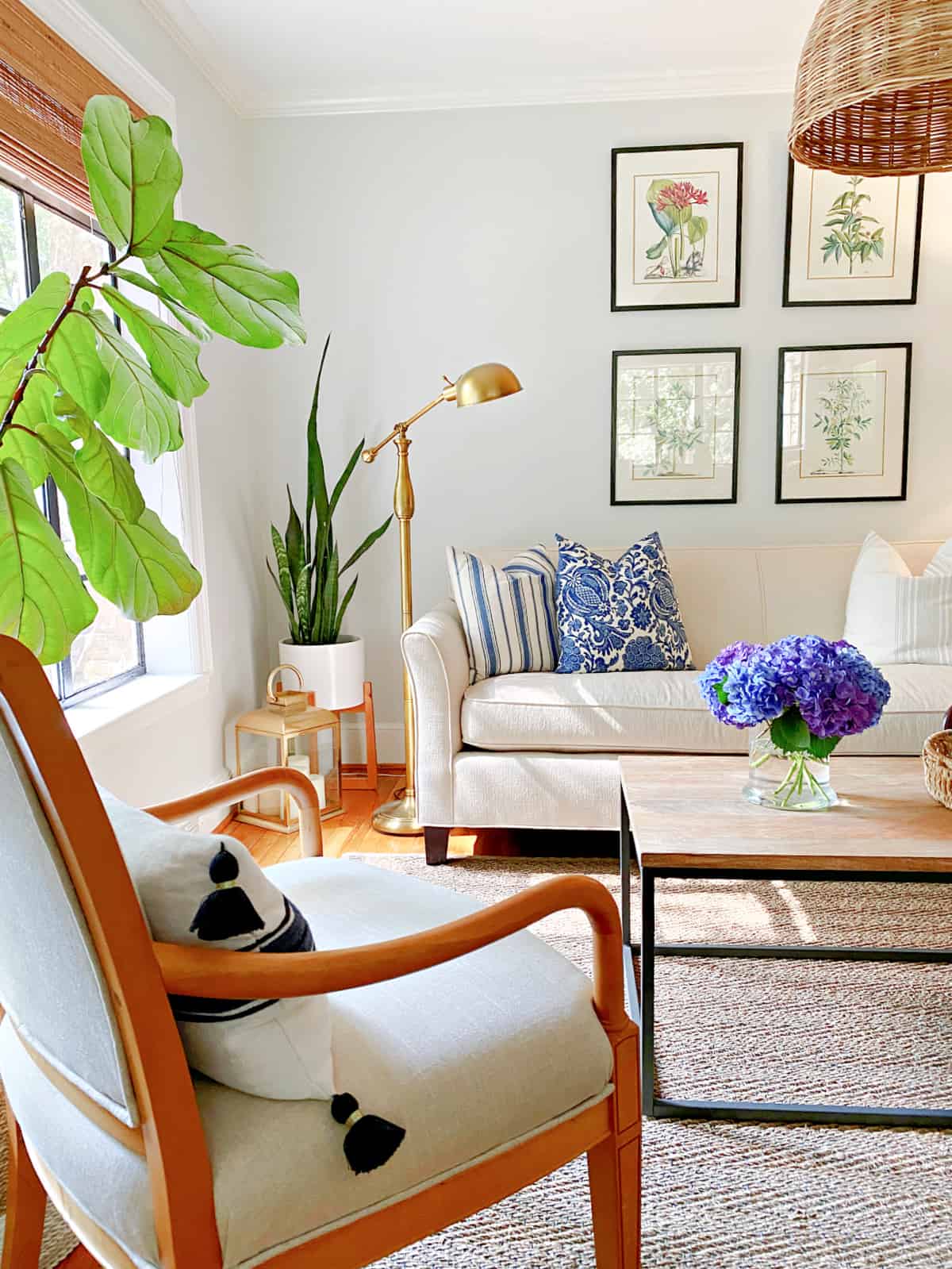 chair and sofa in small living room