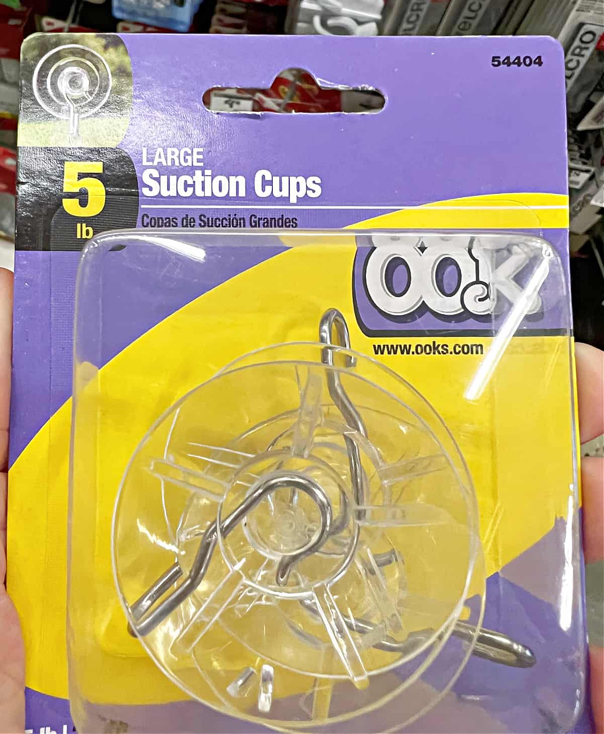 package of suction cup hooks