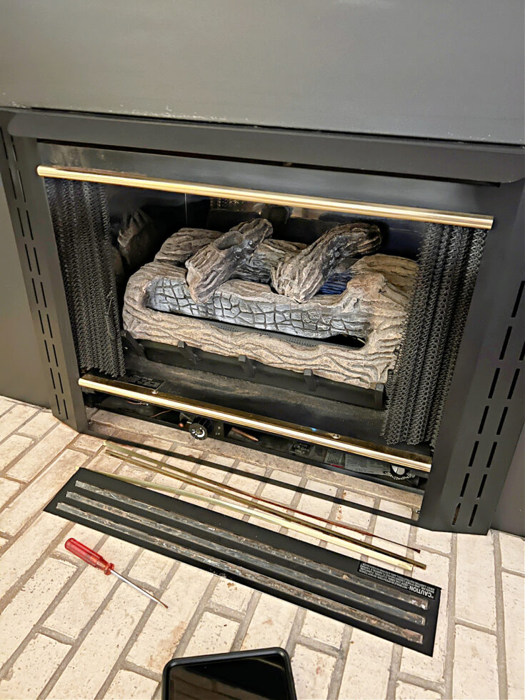 removing vent cover on fireplace