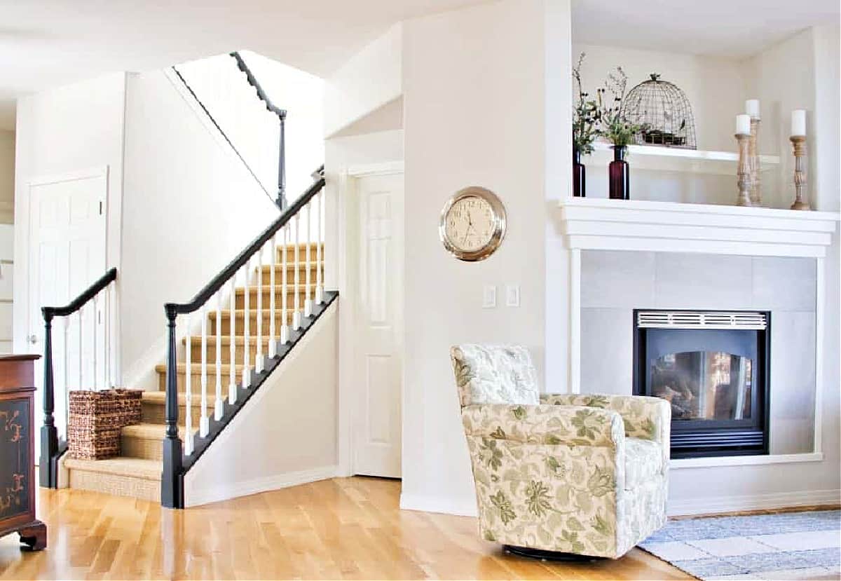 living room painted in BM Classic Gray