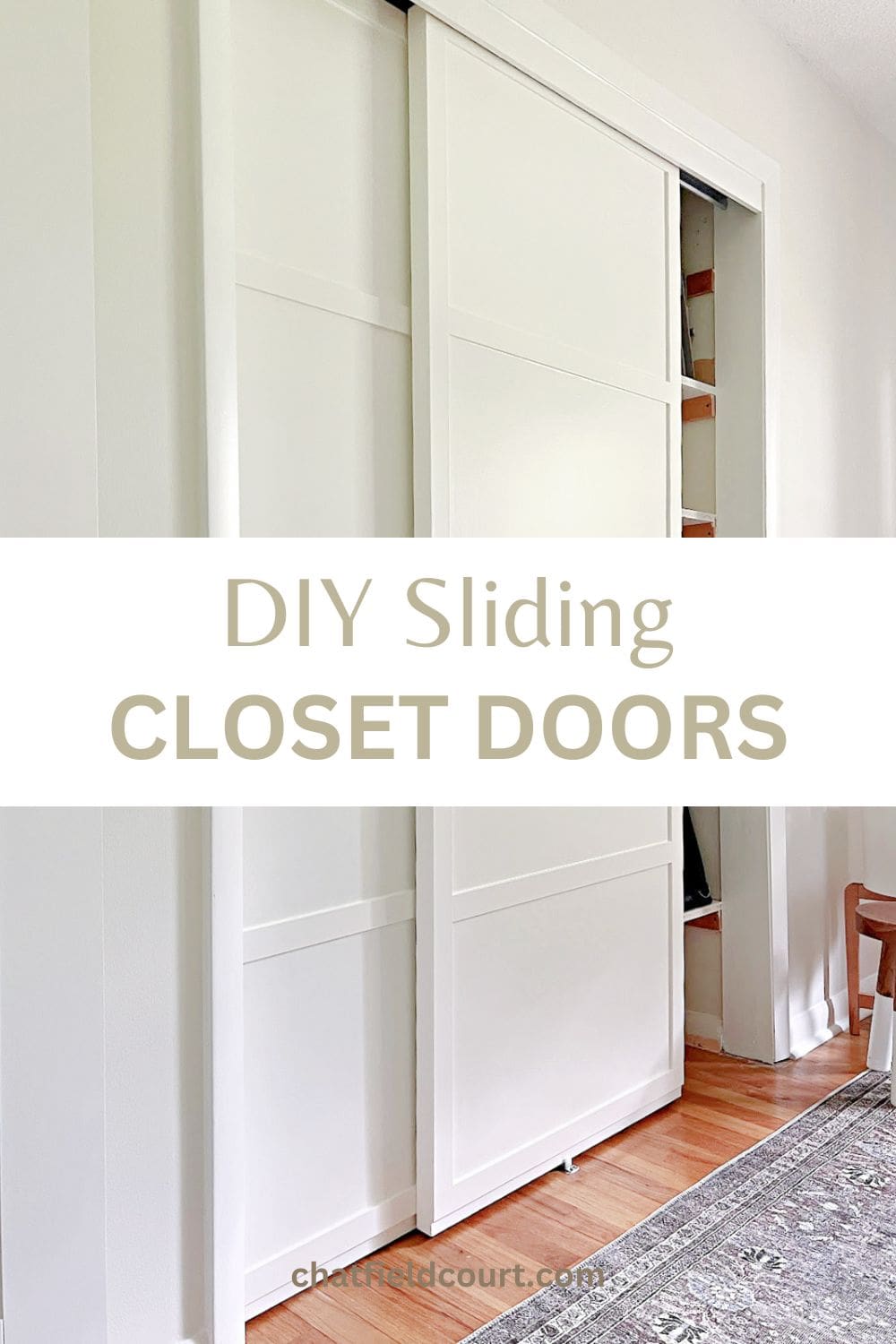 sliding closet doors in a bedroom