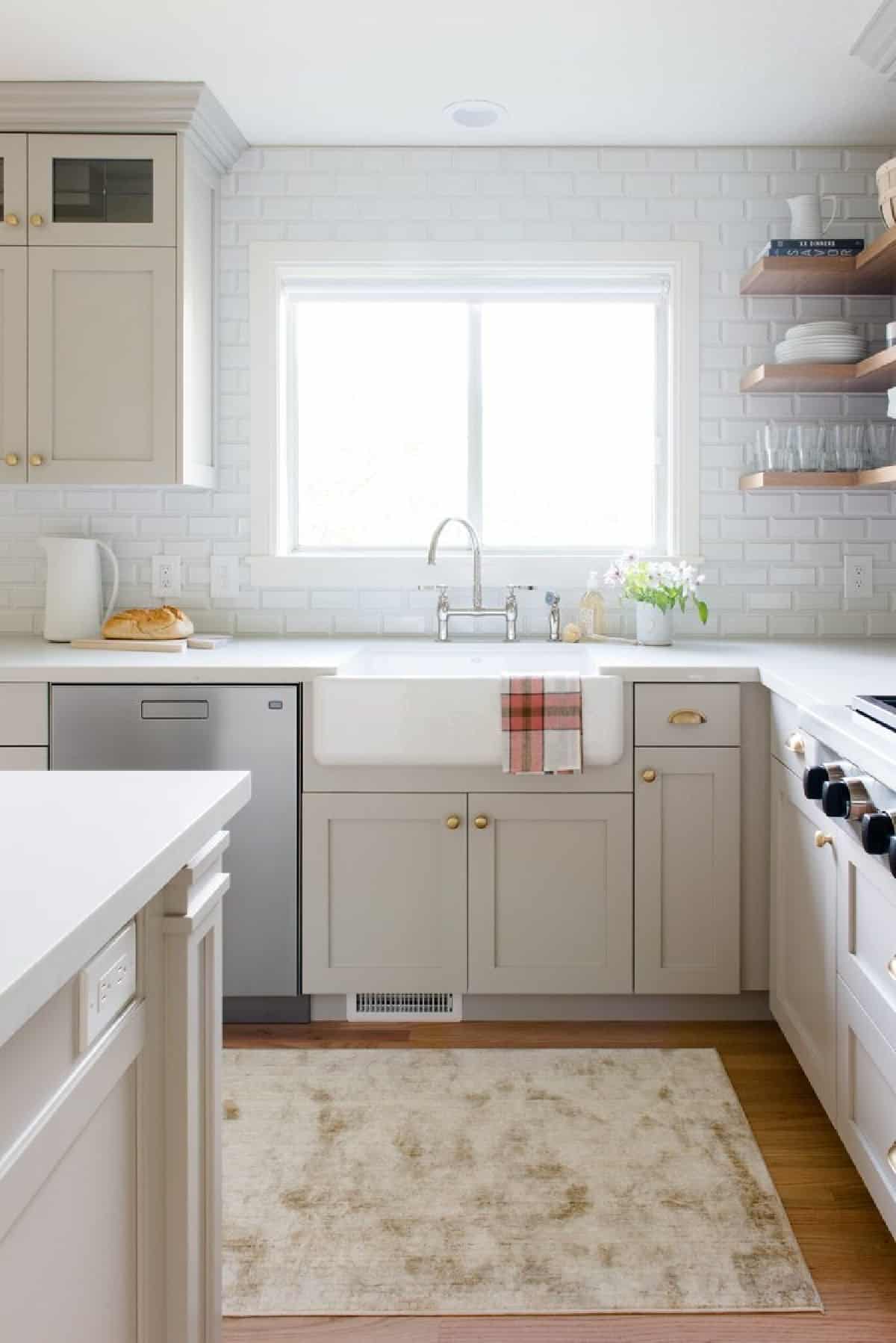 neutral painted kitchen 