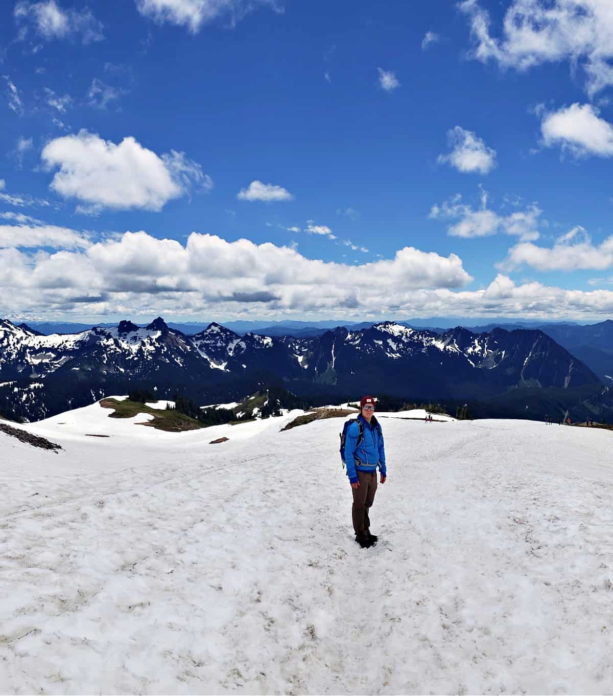 view on snow from panorama point trail