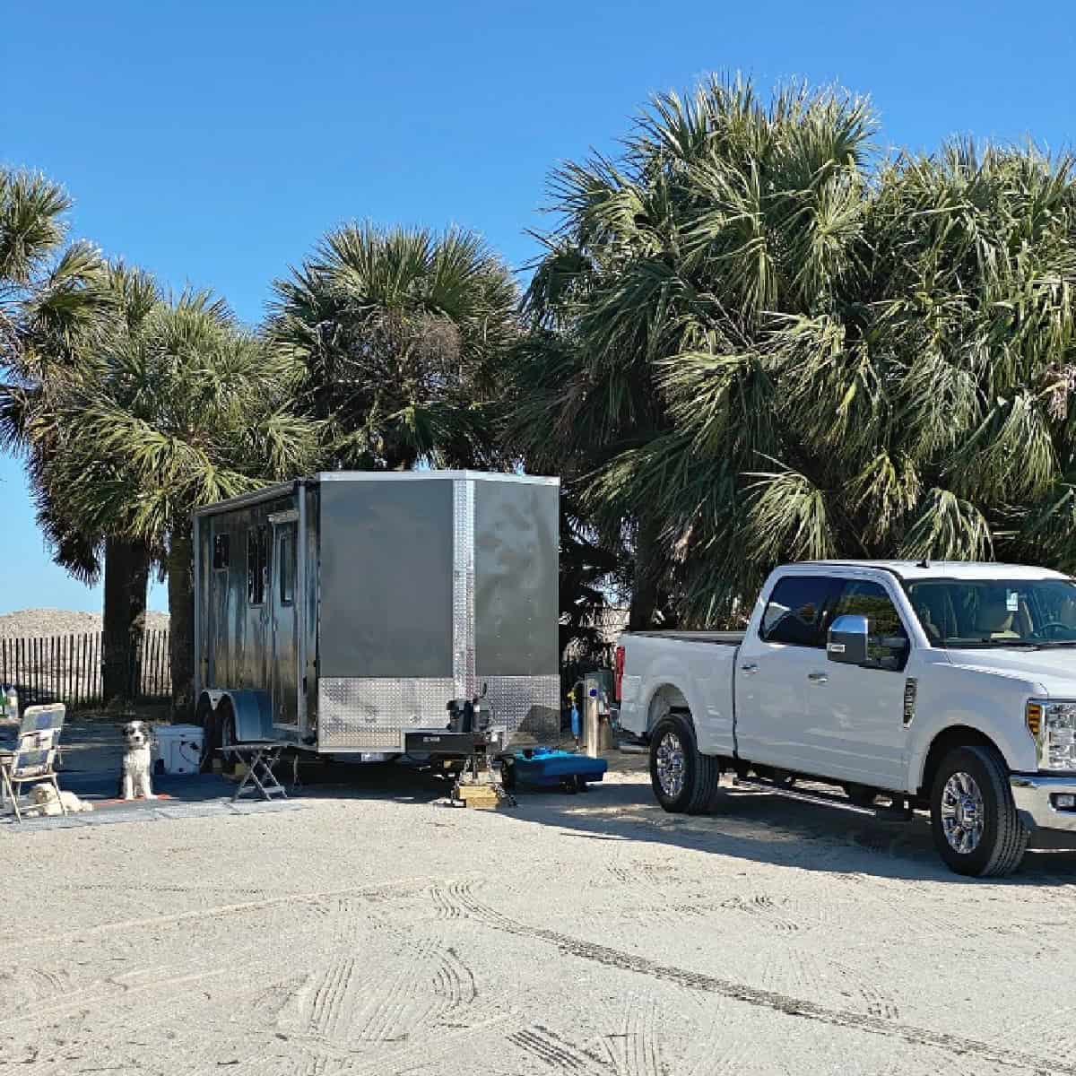 campsite in Edisto Beach State Park campground