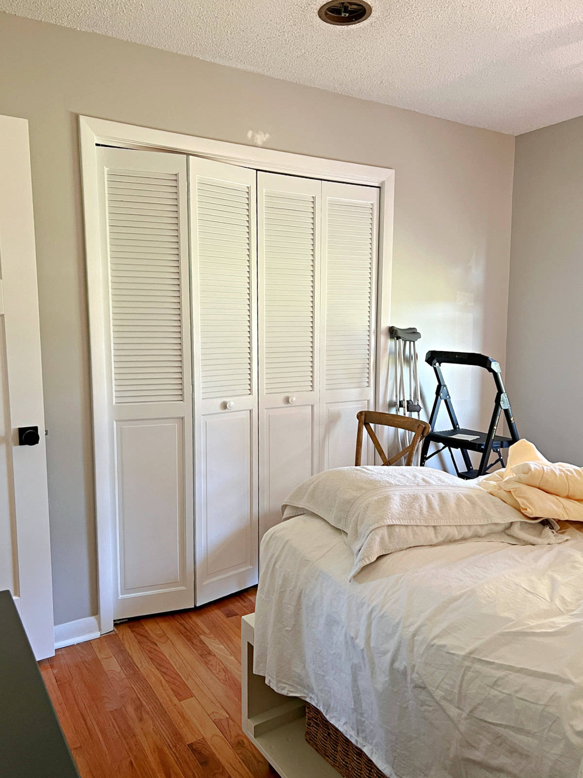 closet in bedroom with bifold doors