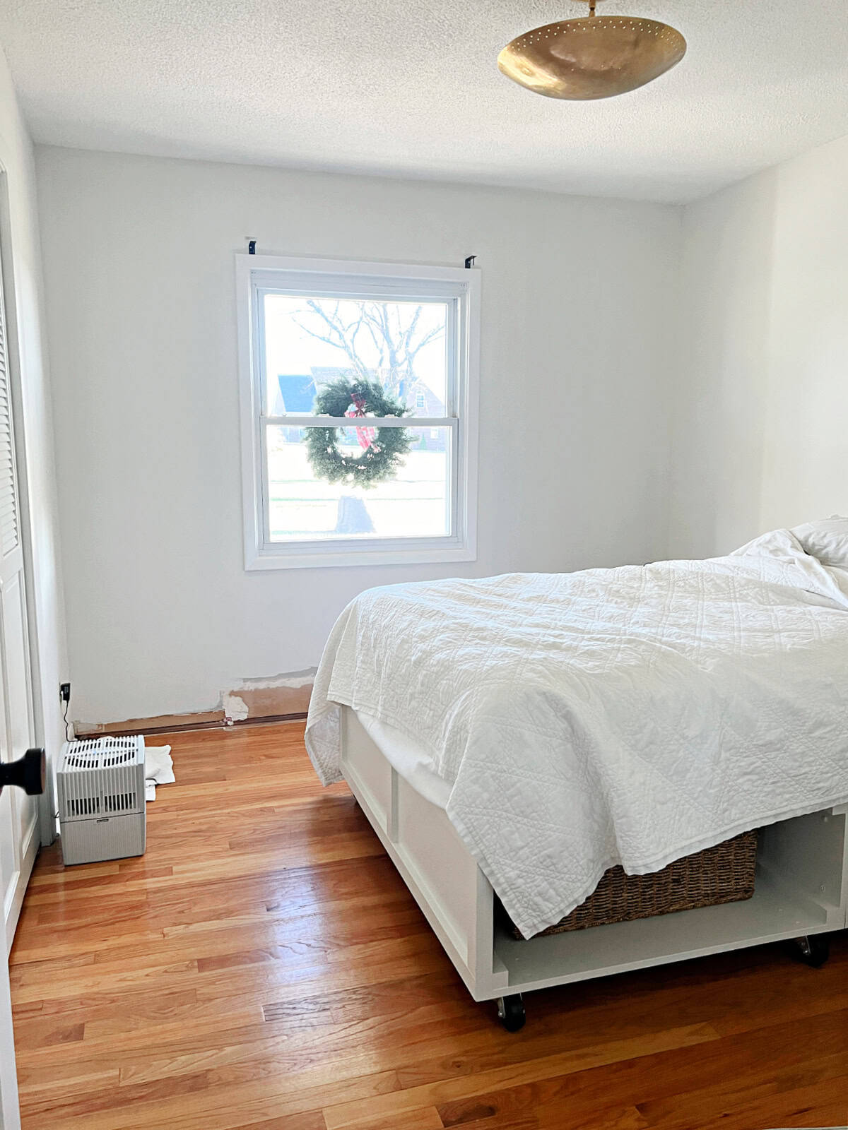 guest bedroom getting painted white
