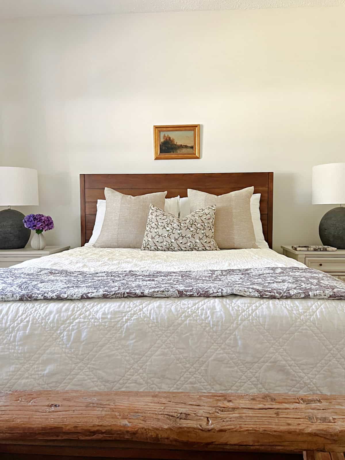 full size bed in guest bedroom