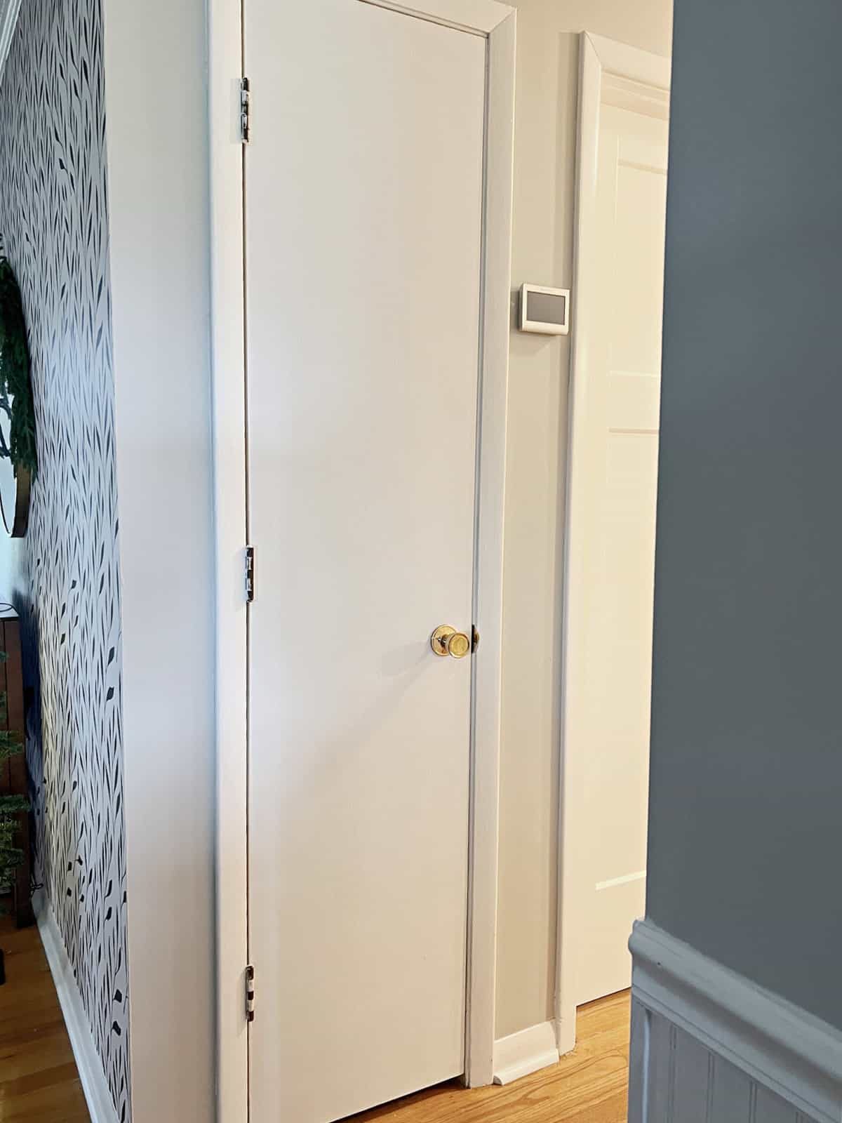 old painted door in hallway