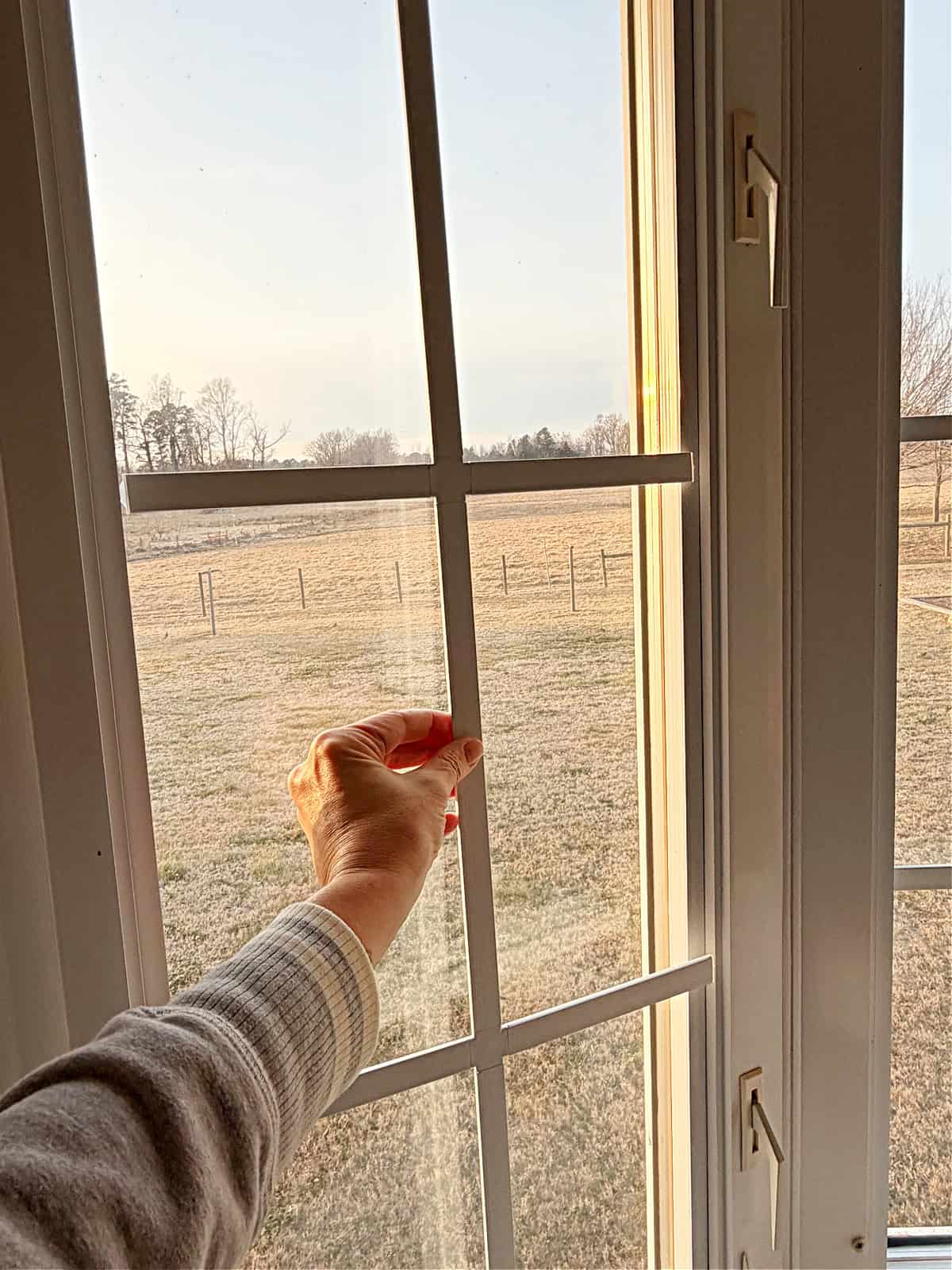 installing a PVC willow muntin in a window