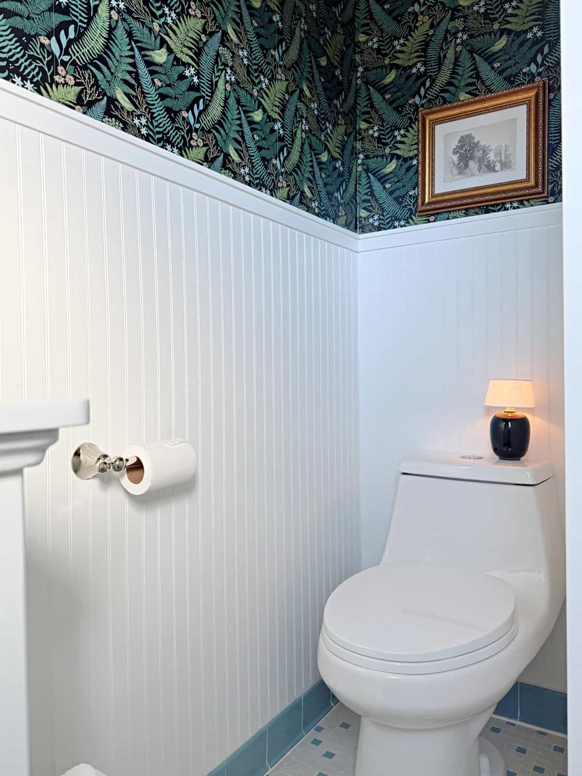 toilet area in small master bathroom